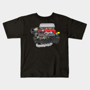 Subaru boxer engine EJ20 Kids T-Shirt